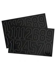 A&R Number Decals Black 2"