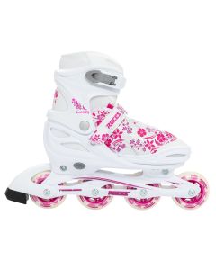 ROCES COMPY 8.0 Meisjes Verstelbare Inlineskates Wit/Roze