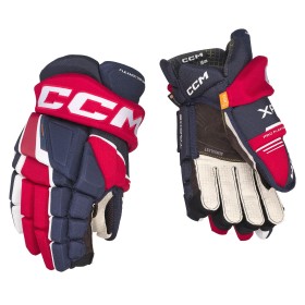 CCM - Tacks XF IJshockeyhandschoenen - Senior - Navy//Rood/Wit - 14"